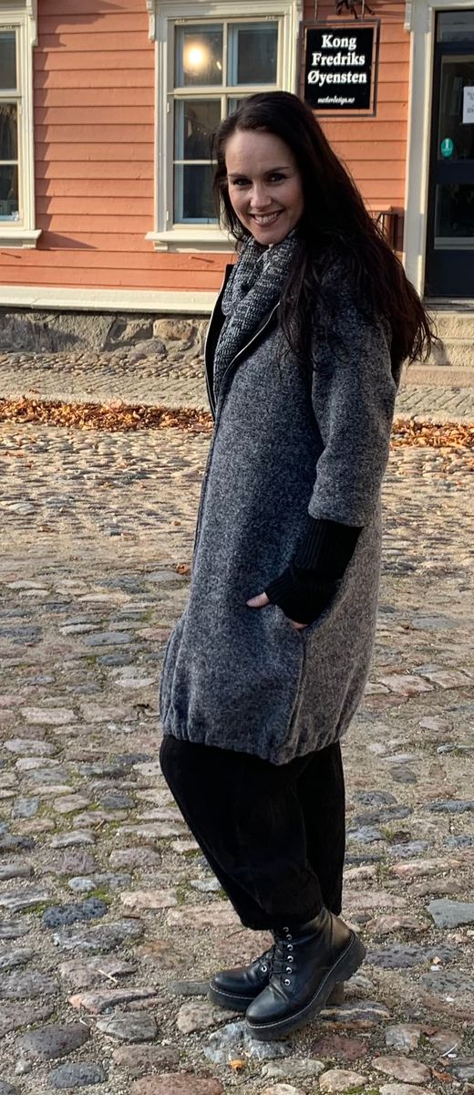 Hedda ,jakke,100%ull,grå melert